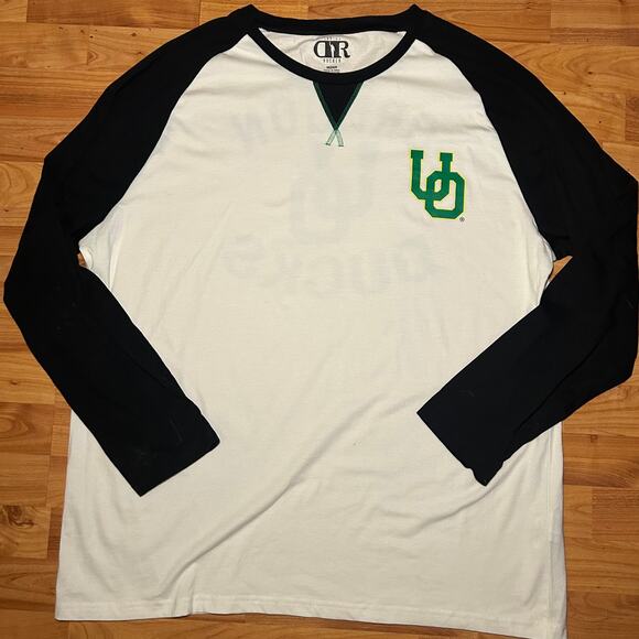 Oregon Ducks Darius Rucker Collection Raglan Long Sleeve T-Shirt Medium - Picture 1 of 5